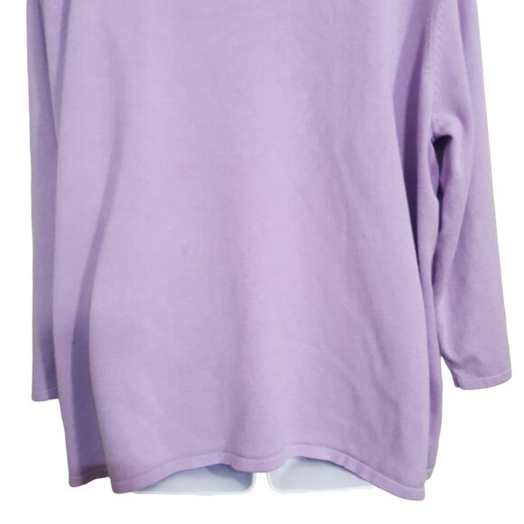 Apt 9 Womens Blouse Stretch Knit Top 3X Purple 3/4 Sleeve - Picture 4 of 9